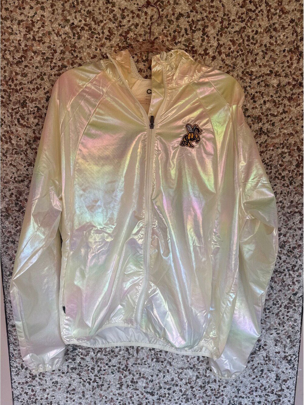 CNTR Sportswear Iridescent Windbreaker Large Hornet Mascot